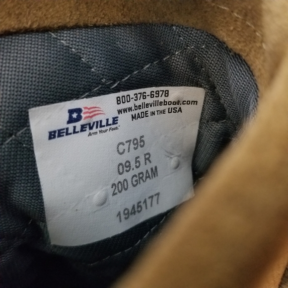 Belleville C795 200G Waterproof Combat Military Vibram Sole Leather Boots - Picture 9 of 14